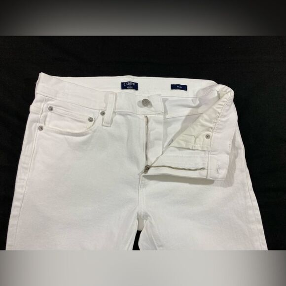 J.Crew Factory Men’s 29x32 White Slim Flex Jeans Straight Leg Preppy Casual - Picture 6 of 12